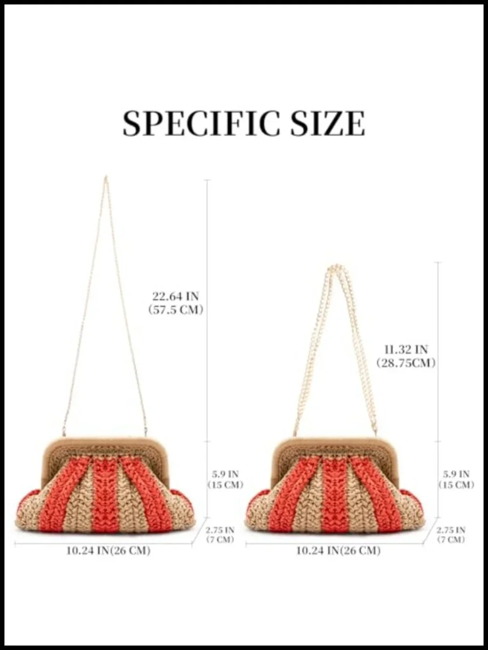 Straw Woven Clutch Purse Crossbody Bag Pouch Beach Handbag